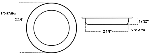 JNF 225-70-630 Stainless Steel Flush Pull Dimensions