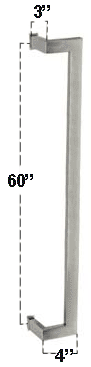 60 inch Stainless Rectangular Offset Pull Size