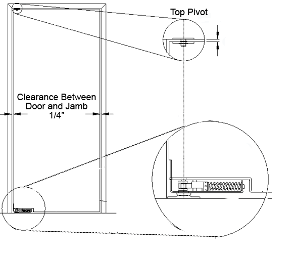 Deltana DASH95 Floor Spring Hinge