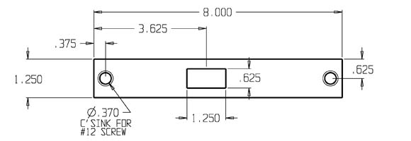 Don-Jo DBS-386 Deadbolt Strike Plate Size