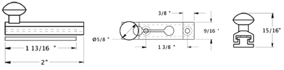 2 Inch Contemporary Door Bolt Specification