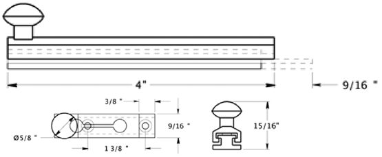 4 Inch Contemporary Door Bolt Specification