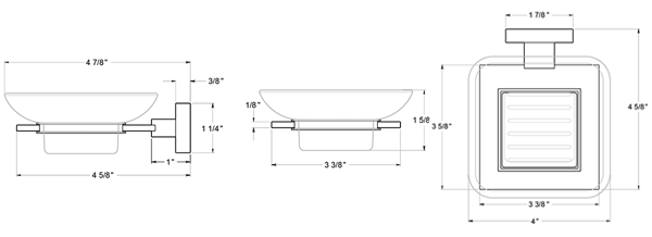 Deltana 55D2012 Soap Dish Specifications