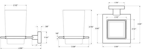 Deltana 55D2014 Tooth Brush Holder Specifications