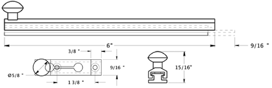 6 Inch Contemporary Door Bolt Specification