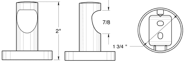 Deltana BBN2009 Nobe Single Robe Hook Specifications