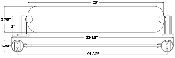 Deltana BBN2015/20 20 Inch Glass Shampoo Shelf Specifications