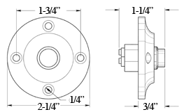 Deltana BBR213 Contemporary Round Doorbell Button Specifications