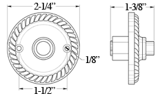 Deltana BBRR213 Rope Doorbell Button Specifications