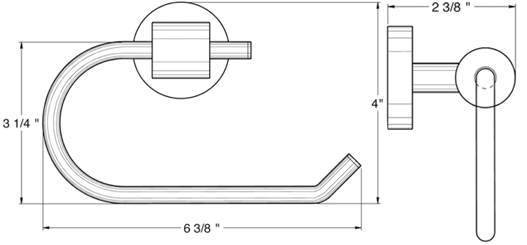 Deltana BBS2001 Toilet Paper Holder Specifications