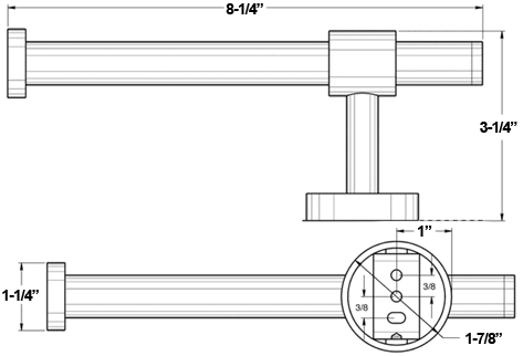 Deltana BBS2001L Toilet Paper Holder Specifications