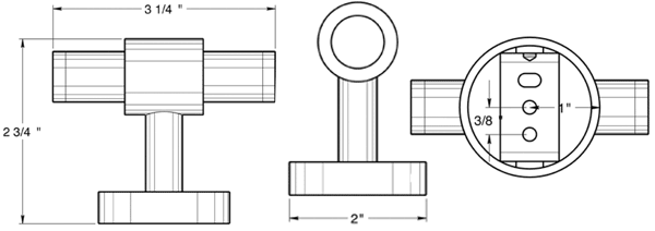 Deltana BBS2010 Sobe Double Robe Hook Specifications