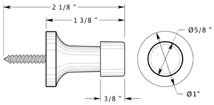 Short Baseboard Door Stop Specifications