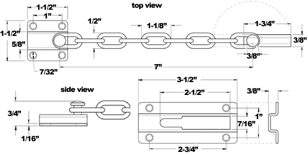 Door Security Chain With Doorbolt Specifications