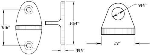 Deltana CHE4 Cabin Swivel Hook Eye Specifications