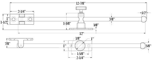Deltana CSA12HD Window Casement Stay Specifications