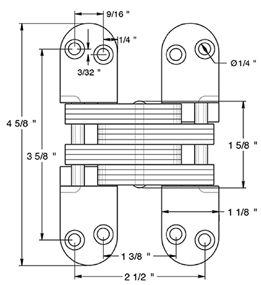 Deltana DCH218 Hinge Specifications