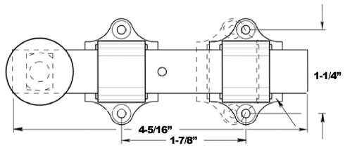 Deltana DDB425 Solid Brass Dutch Door Bolt Specifications