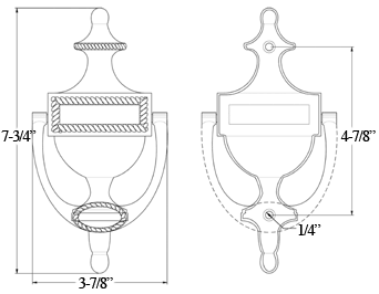 Deltana DKR75 Victorian Style Door Knocker Specifications