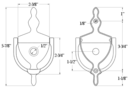 Deltana DKV630 Viewer Door Knocker Specifications