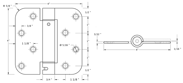 Benchmark Door Spring Hinge Specifications