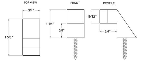 Deltana FBD125 1-1/4 Inch Contemporary Floor Door Stop Dimensions