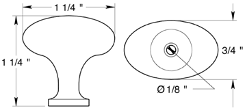 Deltana KE125 Cabinet Pull Size