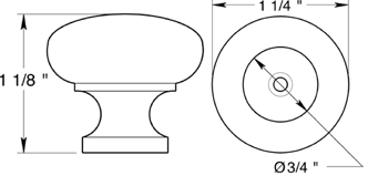 Deltana KCKR11424 Cabinet Pull Size
