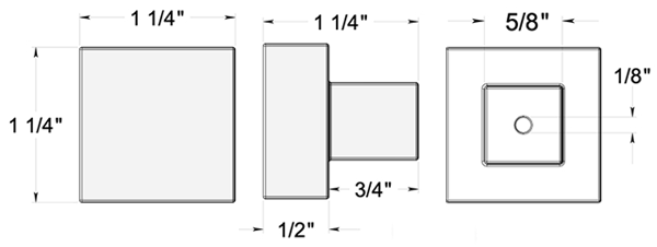 Deltana KS125 Cabinet Pull Size