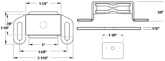 Deltana MC325 Cabinet Door Magnet Specifications