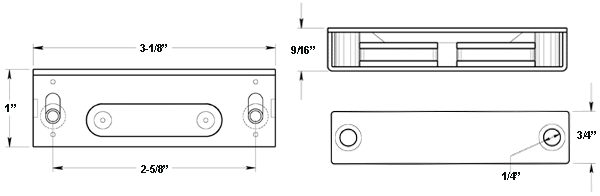 Deltana MC326 Cabinet Door Magnet Specifications