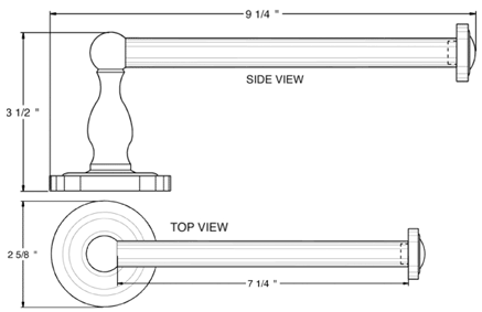 Deltana R2001 Toilet Paper Holder Specifications