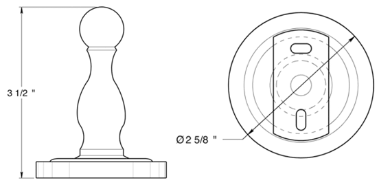 Deltana R-Series Single Robe Hook Specifications