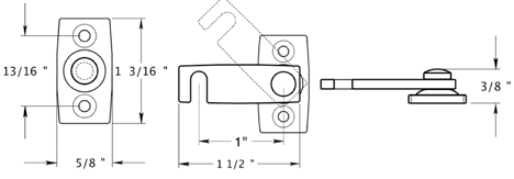 Deltana SB3058 Small Shutter Door Bar Specifications