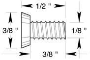 deltana SCMS1205  #12 x 1/2 inch wood screw