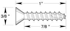 deltana SCWB1010 #10 x 1 Inch Wood Screw