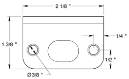 Deltana SPB349 Strike Plate Dimensions