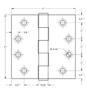 Deltana SS44NU32D Hinge Specifications