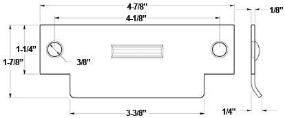 Deltana TSRCA4875 Roller Catch Strike Plate Specifications