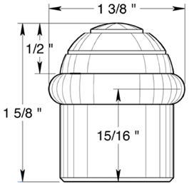 Deltana UFBD4505 Decorative Universal Door Stop