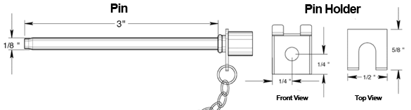 DEL-WDP30 Sliding Door Locking Pin Specifications