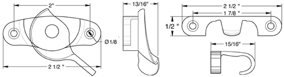 Deltana WL07 Small Window Sash Lock Specifications