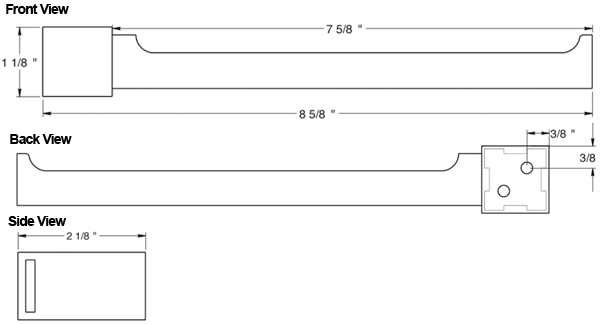 Deltana ZA2001 Toilet Paper Holder Specifications