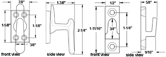 Deltana CF066 Small Window Lock Specifications