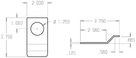 Don-Jo 1874 Door Pull Specifications