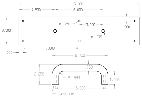 Don-Jo 7015-630 Push Plate Specifications