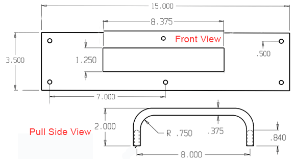 Don-Jo 7031-630 Pull Plate