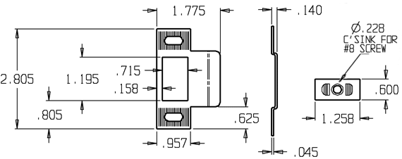 Don-Jo 9450 Adjustable Strike Specifications