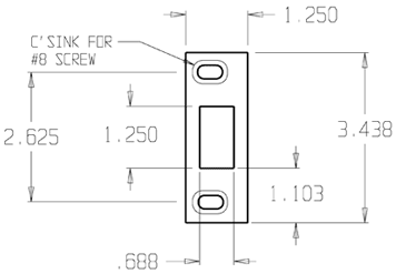 Don-Jo A2SDS Adjustable Strike Specifications