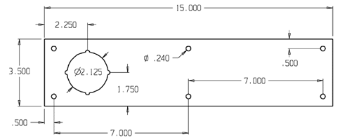 Don-Jo CFK70 Push Plate with Hole